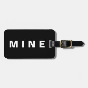 Étiquette À Bagage Étiquette drôle de bagage avec la "mine" écrite