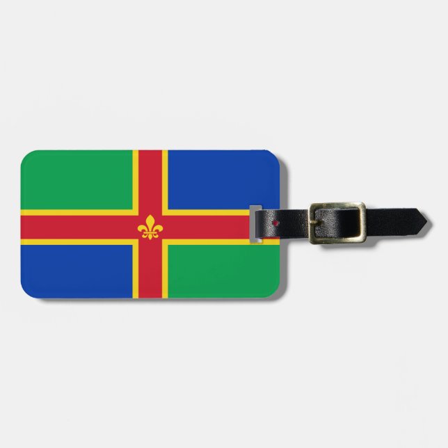 Étiquette À Bagage Étiquette du drapeau du Lincolnshire (Devant horizontal)