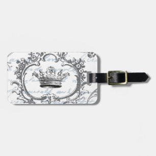 Étiquette À Bagage Étiquette élégante vintage de bagage de couronne…