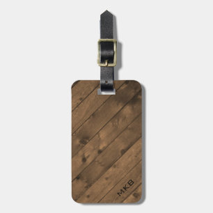 Étiquette À Bagage Étiquette en bois de grange avec le bracelet en