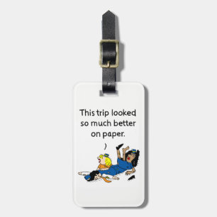 Étiquette À Bagage Étiquette épuisée de bagage d'équipage des