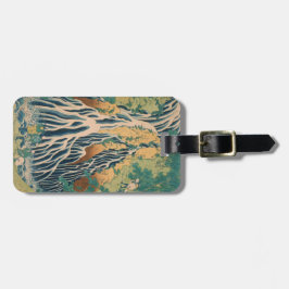 Étiquette À Bagage Étiquette faite sur commande de bagage d'art