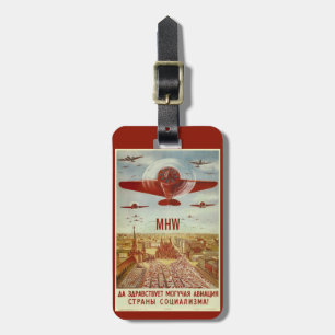 Étiquette À Bagage Étiquette faite sur commande de bagage d'aviation