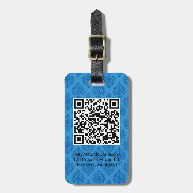 Étiquette À Bagage Étiquette faite sur commande de bagage de CODE (Devant Vertical)
