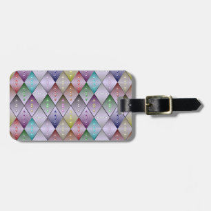 Étiquette À Bagage Étiquette faite sur commande de bagage de motif