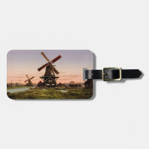 Étiquette À Bagage Étiquette faite sur commande de bagage de moulins
