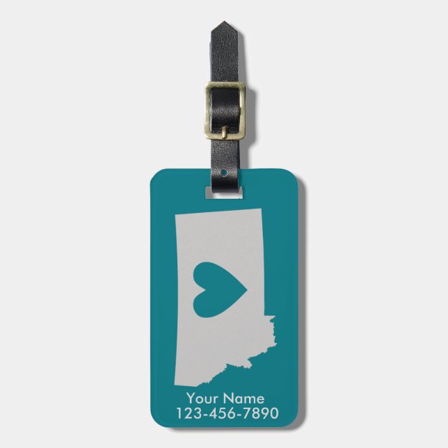 Étiquette À Bagage Étiquette faite sur commande de bagage d'état du (Devant Vertical)