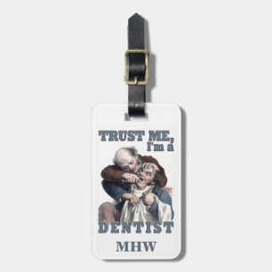 Étiquette À Bagage Étiquette faite sur commande de bagage d'humour de