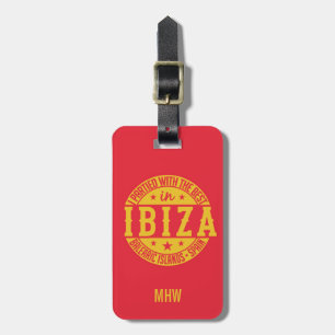 Étiquette À Bagage Étiquette faite sur commande de bagage d'IBIZA