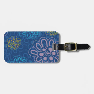 Étiquette À Bagage Étiquette florale abstraite de bagage