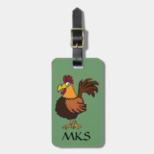 Étiquette À Bagage Étiquette géniale de bagage de coq d'AL