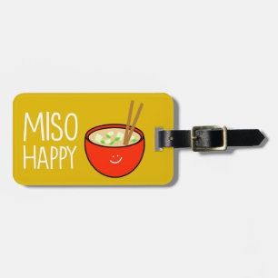 Étiquette À Bagage Étiquette heureuse de bagage de miso