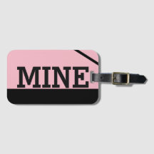 Étiquette humoristique de bagage de "mine"