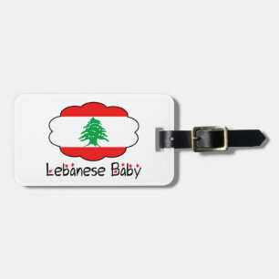 Étiquette À Bagage Étiquette libanaise de bagage de bébé de drapeau