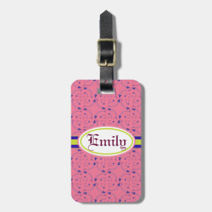 Étiquette À Bagage Étiquette mignonne personnalisée de bagage d'os de