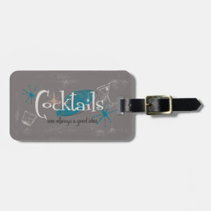 Étiquette À Bagage Étiquette moderne de bagage de cocktails de la
