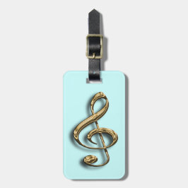 Étiquette À Bagage Étiquette musicale de bagage de symbole de clef