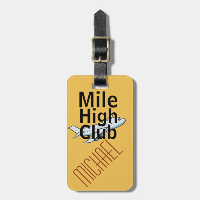 Étiquette À Bagage Étiquette personnalisable drôle de bagage de club (Devant Vertical)