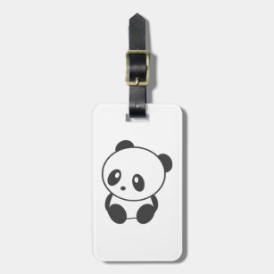 Étiquette À Bagage Étiquette personnalisée de bagage de panda