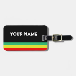 Étiquette À Bagage Étiquette Rasta-Rayée personnalisable de bagage