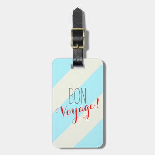 Étiquette À Bagage Étiquette rayée de bagage de voyage de fève