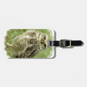 Étiquette À Bagage Étiquette vigilante de bagage de hibou