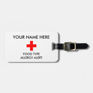 Étiquette À Bagage Étiquette vigilante de l'allergie ID/ICE