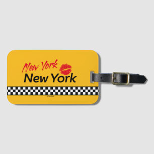 Étiquette À Bagage Étiquettes à bagages Taxi NY & Red Kiss