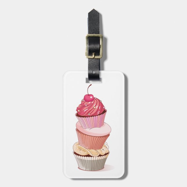 Étiquette À Bagage Étiquettes de bagage de pile de petit gâteau (Devant Vertical)