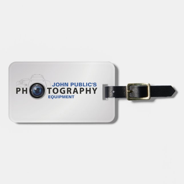 Étiquette À Bagage Étiquettes de bagage d'équipement de photographie (Devant horizontal)