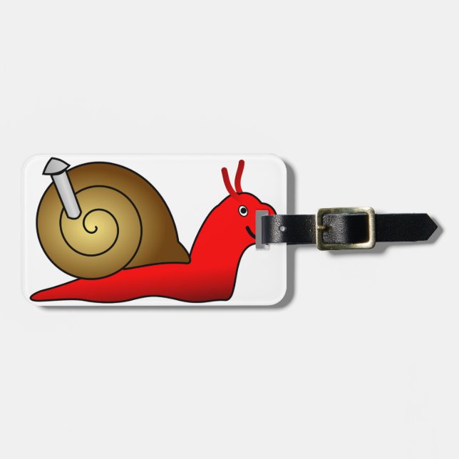 Étiquette À Bagage Étiquettes de bagage d'escargot (Devant horizontal)