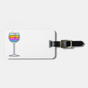ÉTIQUETTE À BAGAGE ÉTIQUETTES DE BAGAGE EN VERRE DE VIN