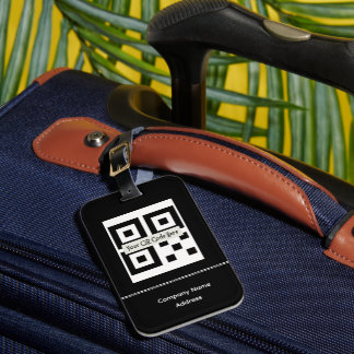Étiquette À Bagage Étiquettes de bagages avec code-barres, logo et no