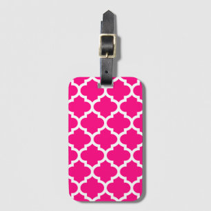 Étiquette À Bagage Étiquettes de bagages de Quatrefoil de roses
