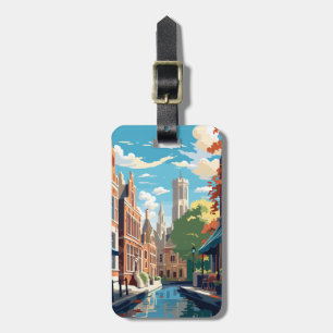 Étiquette À Bagage Étiquettes de bagages de voyage Bruges Belgique