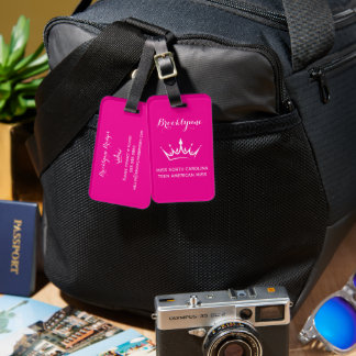 Étiquette À Bagage Étiquettes de bagages personnalisées Couronne de C