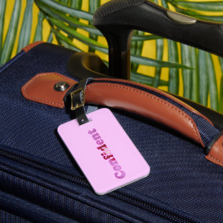 Étiquette À Bagage Étiquettes de Bagages Personnalisées Rose Confiant