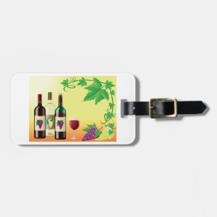 Étiquette À Bagage Étiquettes de bagages Vin avec Raisins