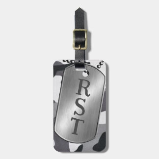 Étiquette À Bagage Étiquettes de chien personnalisées avec monogramme