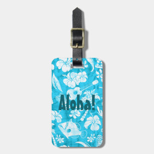 Étiquette À Bagage Étiquettes hawaïennes de bagage de batik de plage