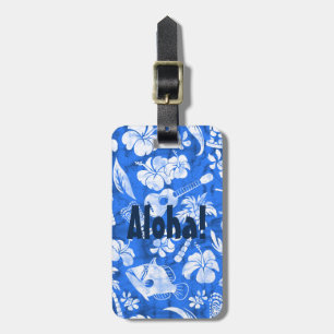 Étiquette À Bagage Étiquettes hawaïennes de bagage de batik de plage