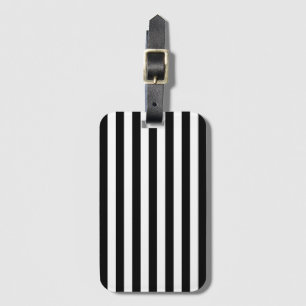 Étiquette À Bagage Étiquettes noires et blanches de bagage de motif