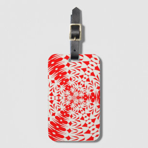 Étiquette À Bagage Étoile Blanche Et Rouge Forme Géométrique Kaleidos