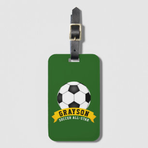 Étiquette À Bagage Étoile de football
