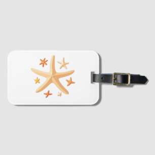 Étiquette À Bagage Étoiles de mer et les petites