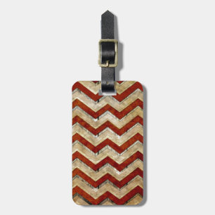 Étiquette À Bagage Étonnant cool chevron zigzag motif