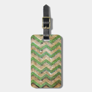 Étiquette À Bagage Étonnant cool chevron zigzag motif