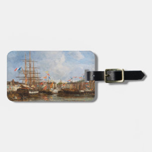 Étiquette À Bagage Eugene Boudin - Fête dans le bassin d'Honfleur