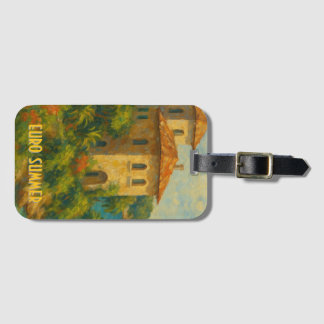 Étiquette À Bagage Euro Summer Oil Peinture Villa