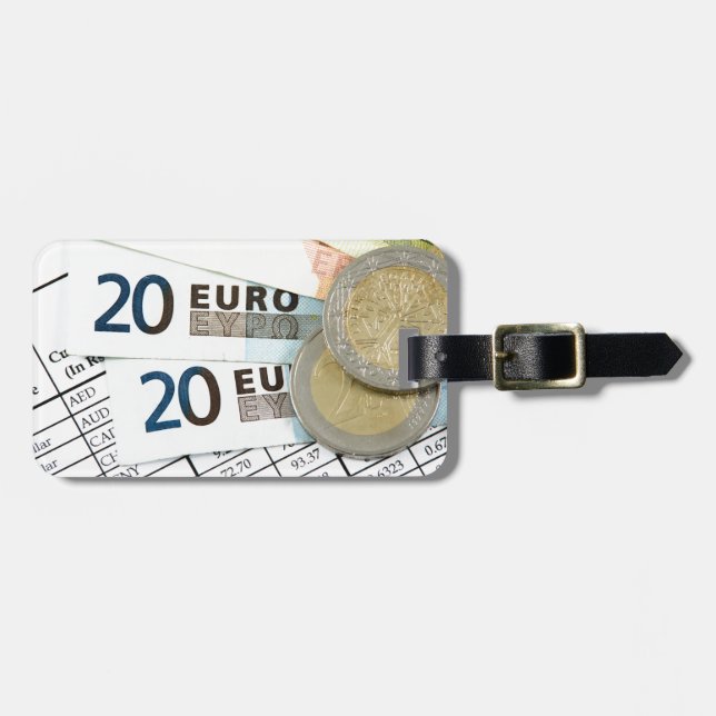 Étiquette À Bagage Euros (Devant horizontal)